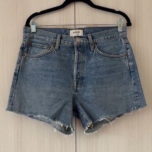 Agolde Parker Long Loose Vintage Shorts, Size 28
